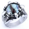 Anillo de Acero Inoxidable Estilo Punk Oscuro Europeo y Americano Ojo del Diablo, Garra de Dragón Genial, Garra de Águila, Garra de Lobo Anillo Gótico Retro