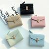 Moda Coreana Billetera Pequeña Plegable INS Billetera Corta con Hebilla para Mujer Simple Multitarjeta Cierre de Cremallera Monedero Transfronterizo