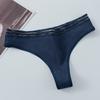 Ropa Interior Acanalada Transfronteriza, Calzones Sexy de Malla Transpirable de Cintura Baja para Mujer, Tanga Acanalada, Entrepierna de Algodón Puro, Pantalones T