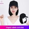 Chapéu Peruca Mulheres Cabelo Curto One-Piece Bobo Cap Verão Moda Realista Natural Internet Vermelho Capa Cabeça Completa