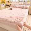 Juego de tres piezas de protector de colchón de gasa de doble capa grado A para maternidad e infantil, funda de colchón antideslizante completamente cerrada, funda de almohada A