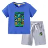 Camiseta para Niños 2026 Verano Nuevo Comercio Exterior Ropa para Niños Ins Estilo Coreano Algodón Manga Corta y Pantalones Cortos para Niños Conjunto de Dos Piezas