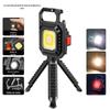 Nova luz portátil para camping ao ar livre Mini luz de chaveiro USB Chave inglesa Abridor de garrafa Chave de fenda Martelo para quebrar vidros