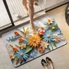 Alfombrilla de baño con efecto 3D, resistente a las manchas, secado rápido, alfombrilla absorbente de agua para la entrada del baño, alfombrilla de tierra de diatomeas de secado rápido para el baño, Transfronterizo