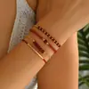 Bestseller transfronterizo: Pulsera geométrica de cristal hecha a mano con cuentas, multicapa, con cuentas de arroz tubulares redondas