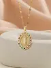 Collar para Mujer Cruz de Oriente Medio Transfronterizo Nuevo Estilo Producto de Origen Cobre Microincrustado Circonita Color Moda Joyería Lujo Ligero (Zircón de Color Aleatorio)