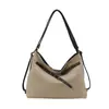 Bolsa tote vintage de camurça da moda para outono, bolsa de ombro estampada de leopardo de grande capacidade, bolsa transversal versátil para o dia a dia