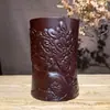 Portaplumas de Secuoya Talla en Madera Madera de Ébano Negro Navegación Fluida Portaplumas de Madera Maciza Artesanías Adorno de Almacenamiento para Escritorio de Estudiante