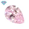 Huagang Gema Forma de Pera 5A Circón Rosa Claro Piedra Suelta Wuzhou Artificial Gota Haoshi Fondo Puntiagudo Taladro CZ