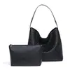 Bolso de Hombro Tejido de Moda para Mujer, Bolso de Mano Grande de PU, Bolso Fresco de Verano para Mujer, Bolso para Documentos, Neceser