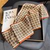 Bufanda larga para mujer, primavera y verano, nueva, pequeña, al por mayor, con estampado de seda de imitación, lazo para bolso, cinta, dulce, pequeña, de moda.