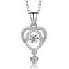 Novo Elegante Coração de Amor Smart Pingente de Amor Brilhante Romântico Pingente de Amor com Diamante Pulsante Colar Feminino