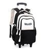 Pescado Natural Mochila Nueva para Niños Grado 3-6 Estudiante de Primaria Barra con Ruedas para Subir Escaleras Doble Propósito Mochila para Estudiante de Secundaria
