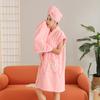 Chapéu Secador de Cabelo de Veludo Nuvem Roupão de Banho para Casa Lazer Roupão de Banho Toalha de Banho Absorvente de Secagem Rápida Chapéu Secador de Cabelo Hugh