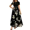 Em Estoque Comércio Exterior Transfronteiriço Amazon Aliexpress Tk Europeu e Americano Primavera/Verão Nova Moda Vestido Elegante de Alta Qualidade Manga Curta