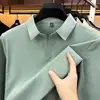 Chegada Nova Outono 2026 Camiseta Casual Henley de Cor Lisa Respirável de Alta Qualidade Manga Longa Camisa Polo Roupas Masculinas Dropshipping