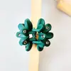 Pequeno prendedor de garra de crisântemo para mulheres, presilha para arrumar fios soltos na nuca, presilha lateral para franja, acessório de cabelo floral