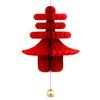 Lanternas de Mola 3D, Bolas de Favo de Mel, Enfeites de Sino, Decorações de Ano Novo para Sala de Estar e Shoppings, Pequenos Pingentes Decorativos Pendurados de Ano Novo
