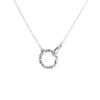 Collar de Anillo Mobius con Letras de Graffiti Anillo Geométrico de Viento Frío Sexual Anillo Entrelazado Cadena para Clavícula INS Tendencia