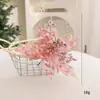 Ventas directas del fabricante: Flores de Navidad, decoraciones de Navidad, flores artificiales de lentejuelas, adornos para el árbol de Navidad, arreglos festivos con polvo dorado