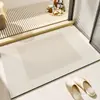 Tapete de banheiro em terra de diatomáceas estilo wabi-sabi, tapete de pé absorvente e antiderrapante para vaso sanitário, tapete de chão de secagem rápida para entrada de banheiro doméstico