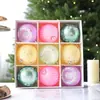 Macarrón Personalizado Bolas Navideñas Coloridas Set de Dulces Árbol de Navidad Rosa Estrella de la Punta Decoraciones Navideñas Festividad
