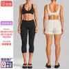 Conjunto de yoga com poá transfronteiriço, sutiã esportivo à prova de choque com costas bonitas, conjunto de calças fitness de secagem rápida para corrida e ciclismo ao ar livre para mulheres