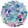 50 pegatinas de grafiti de ballenas, autoadhesivas, impermeables, para cuadernos, monopatines, equipaje, recompensas escolares.