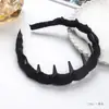 Faixa de Cabeça de Tricô para Mulheres, Acessório de Cabelo Moderno para Outono e Inverno, Presilha de Cabelo de Pele Sintética de Coelho, Faixa de Cabeça Dentada de Alta Qualidade Estilo Coreano