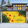 Tela de tapiz para puerta de garaje exterior navideña, tela de fondo para decoración de fiestas navideñas con tela colgante, tamaño grande