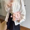 Bolso de Hombro Simple Color Sólido Estilo Coreano para Mujer Verano 2025 Nuevo de Moda Nicho Ins Bolso Cruzado Bolso Cubo para Mujer
