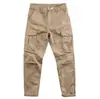 Macacão masculino com múltiplos bolsos 2023 Verão novo estilo coreano calça casual solta juventude externa calça de trabalho reta