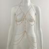 Cross-border Hot Jewelry Moda Multi-camada Cadeia Body Chain Sexy Nightclub Praia Biquini Neck Chain para Mulheres