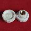 Perilla de plástico grano recto 19mm-m6m5m4 perilla de ajuste de plástico fabricantes de perillas con soporte