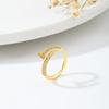 Anillo con forma de uña de diamante completo de nueva moda europea y americana para mujer, pequeño libro rojo, mismo estilo, anillo ajustable de apertura de lujo ligero y de alta sensibilidad.