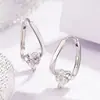Brincos de Argola Cruzada Twist para TikTok Transfronteiriço High-end Leve Luxo Doce Elegante Moda Fivela de Orelha com Zircônia