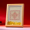 Marco de Fotos con Adorno de Fortuna, Felicidad, Longevidad, Riqueza, Decoración de Escritorio Estilo Chino Nuevo, Artesanía Decorativa Auspiciosa para el Hogar que Atrae la Riqueza