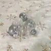 Decorações de Natal mais vendidas transfronteiriças conjunto de bolas de Natal 5/6/8cm bolas plásticas coloridas galvanizadas enfeites para árvore de Natal