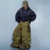 Conjunto de Roupa de Performance Infantil Estilo Americano Moletom com Capuz para Meninos Dança de Rua Hip Hop Conjunto de Roupas de Performance Soltas Roupas da Moda para Dança de Rua