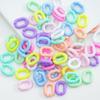 Corrente Acrílica Colorida Brilhante em U 19*14mm Anel Oval Aberto Material para Chaveiro/Bolsa DIY