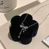 Elegante Collar de Mariposa y Lazo de Zirconia para Mujer, Gargantilla de Lujo Ligero de Alta Gama, Accesorio de Cadena para Clavícula de Nicho