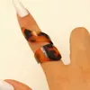 Anillo Geométrico Asimétrico de Acrílico Europeo y Americano Color Marrón Maillard Otoño e Invierno Línea Abierta Anillo Ancho Estampado de Leopardo