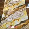 Adesivos de Azulejo de Mármore para Exportação Transfronteiriça Rolo Grande Dourado Decoração de Renovação de Parede Papel de Parede Impermeável e Anti-incrustante