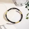 Pulseira de contas de punho estilo supermodelo europeu e americano, pulseira elástica de acrílico para cotovelo, combinação de cores monocromáticas