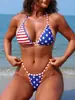 2026 Novo Biquíni Sexy Europeu e Americano Transfronteiriço Traje de Banho Estampado Conjunto de Biquíni Feminino Amazon