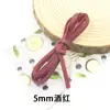 Cuerda de cuero sintético de 5 mm para manualidades, cuerda de cuero, accesorios para zapatos de frijol, tira de cuero, cuerda de terciopelo, fabricantes, accesorios, venta al por mayor