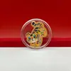 Año del Caballo Oro Puro 999 Doce Signos del Zodíaco Juego Completo Pegatinas de Oro Coloridas para Teléfono Souvenirs Regalos Venta al por Mayor Personalización