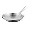 Sartén de acero inoxidable para cocina comercial sartén extra gruesa fondo redondo 30-80cm multiuso para freír Ding fila hotel restaurante