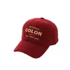 Gorra de béisbol infantil de color oscuro resistente a la suciedad, gorro cálido forrado de polar para bebé de comercio exterior para otoño e invierno, estilo simple para niños y niñas