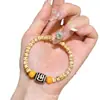 Nuevo Pulsera para Mujer de un Solo Círculo de Bodhi Xingyue de Corte Recto con Ágata Dzi